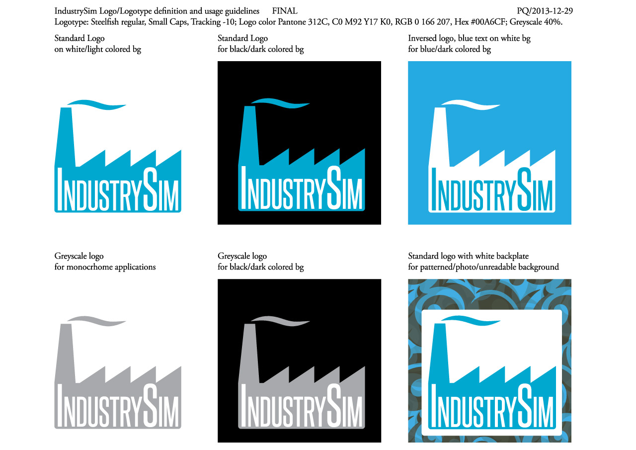IndustrySim Ltd. logotypes and logo guidelines